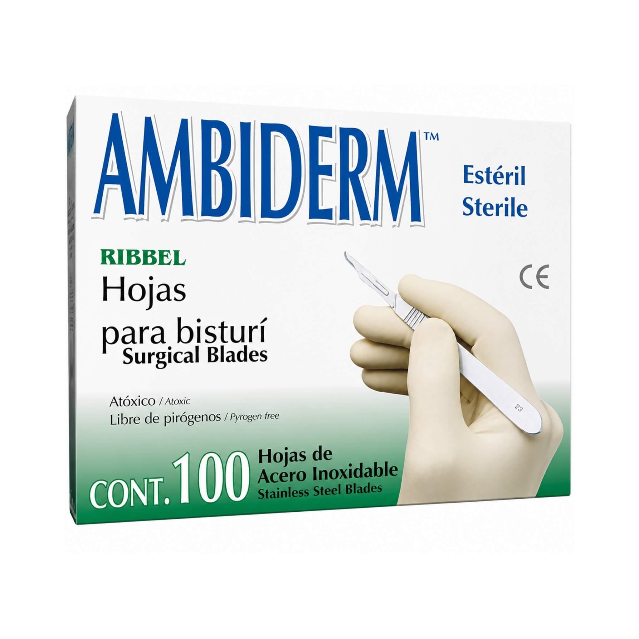Hoja para Bisturí Acero Inoxidable (ambiderm) No. 15c C/1 Pza.