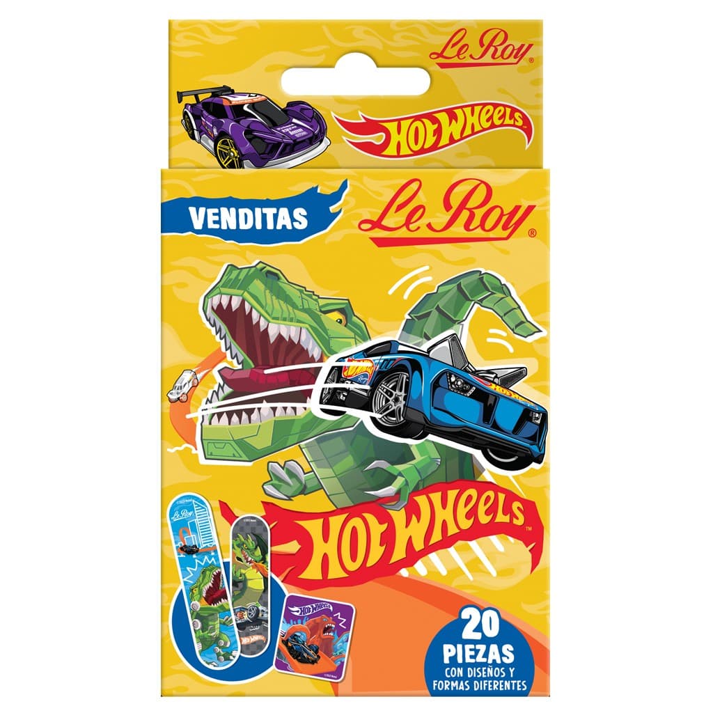 Venditas Adhesivas Multiformas "hot-wheels" (le Roy) Cja. C/20 Pzs.
