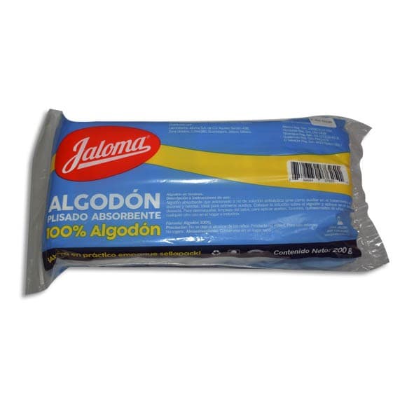 Algodon Absorbente Plisado (jaloma) Bolsa C/200 G.