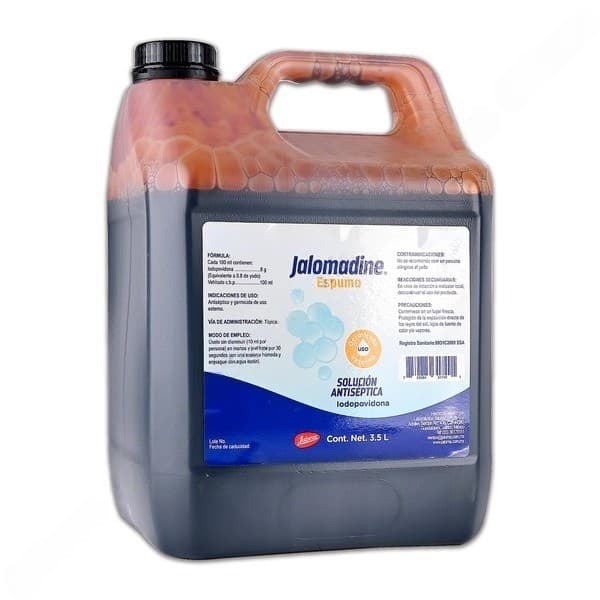 Jalomadine Espuma Solución Antiséptica Tópica Env. 3.5 Lts. 8 G/100 Ml.