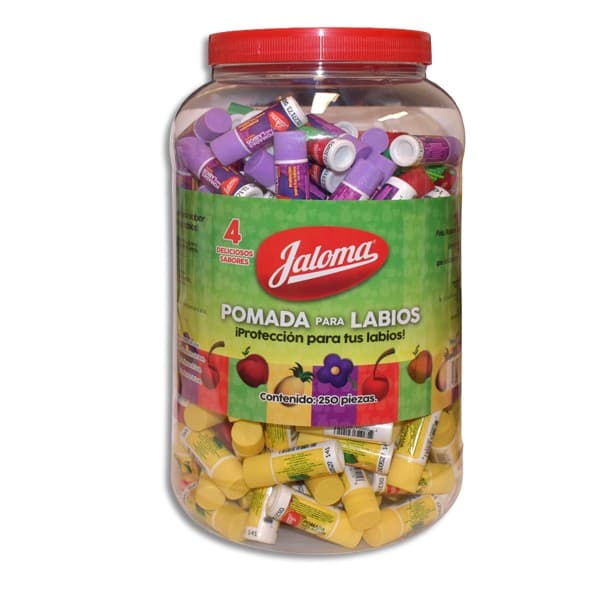 Pomada para Labios (jaloma) Vitrolero C/250 Pzs. 3 G.