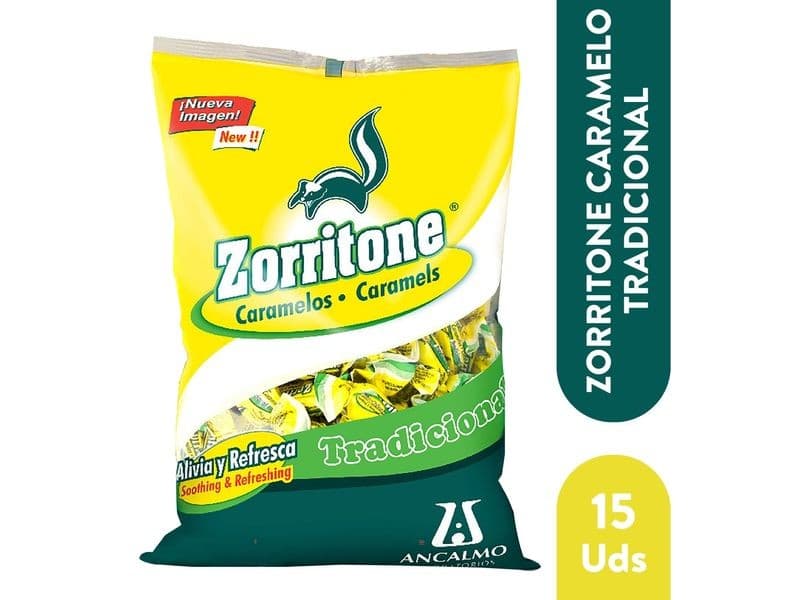 Zorritone Tradicional Bolsa C/15 Caramelos 52.5 G.