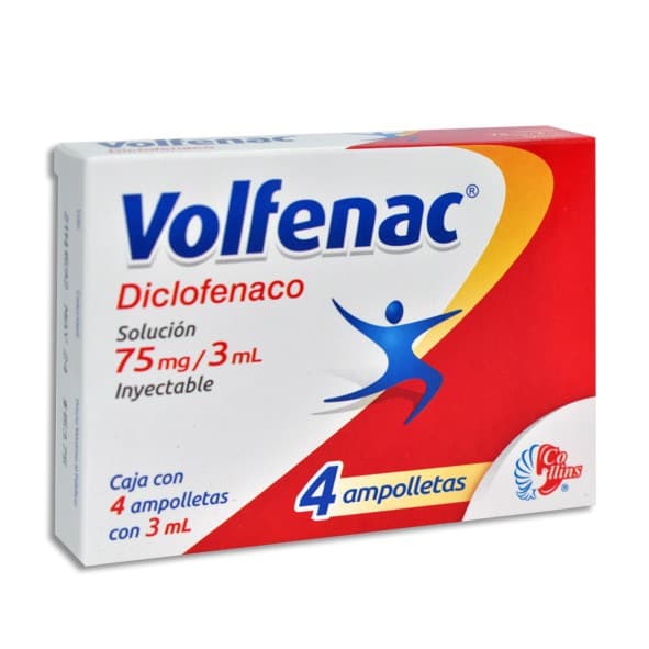 Volfenac Sol. Iny. C/4 Amptas. 75 Mg/3 Ml.