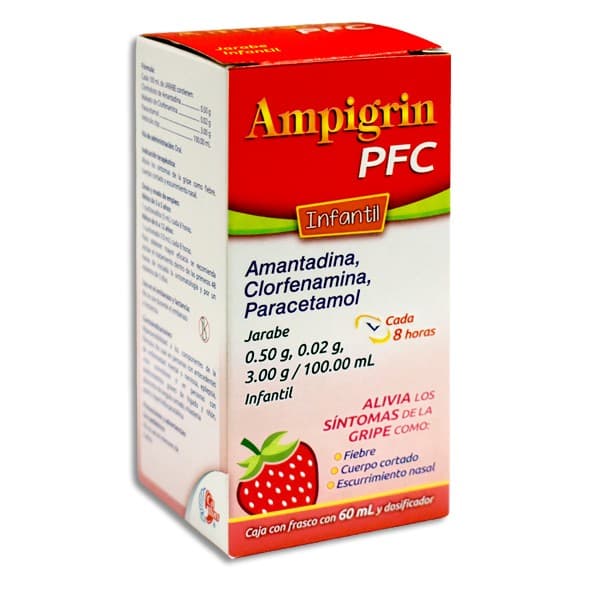 Ampigrin Pfc Jbe. Infantil Fco. 60 Ml. 0.50-0.02-3.00 G/100 Ml.