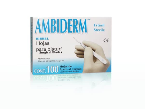 Hoja para Bisturí Acero Inoxidable (ambiderm) No. 21 C/1 Pza.