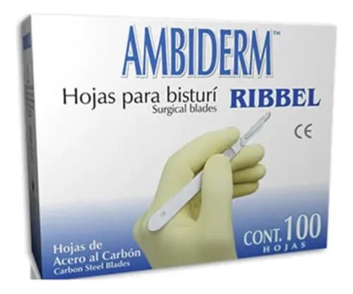 Hoja para Bisturí Acero Al Carbón (ambiderm) No. 22 C/1 Pza.