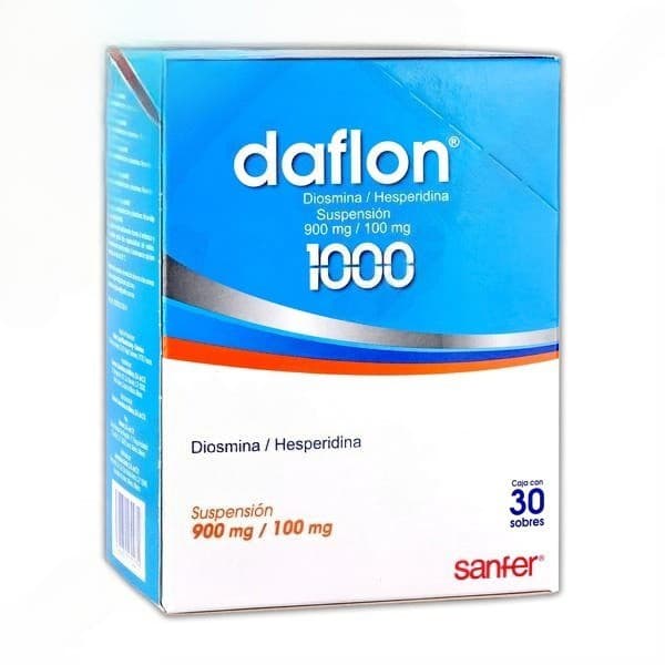 Daflon 1000 Susp. C/30 Sobs. 900-100 Mg/10 Ml.