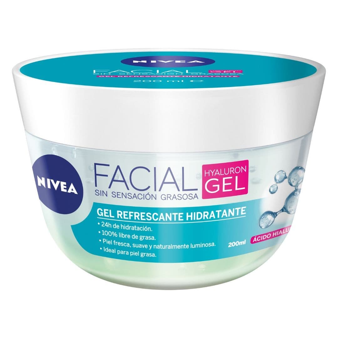 Nivea Facial Gel Refrescante Hidratante Tarro 200 Ml.