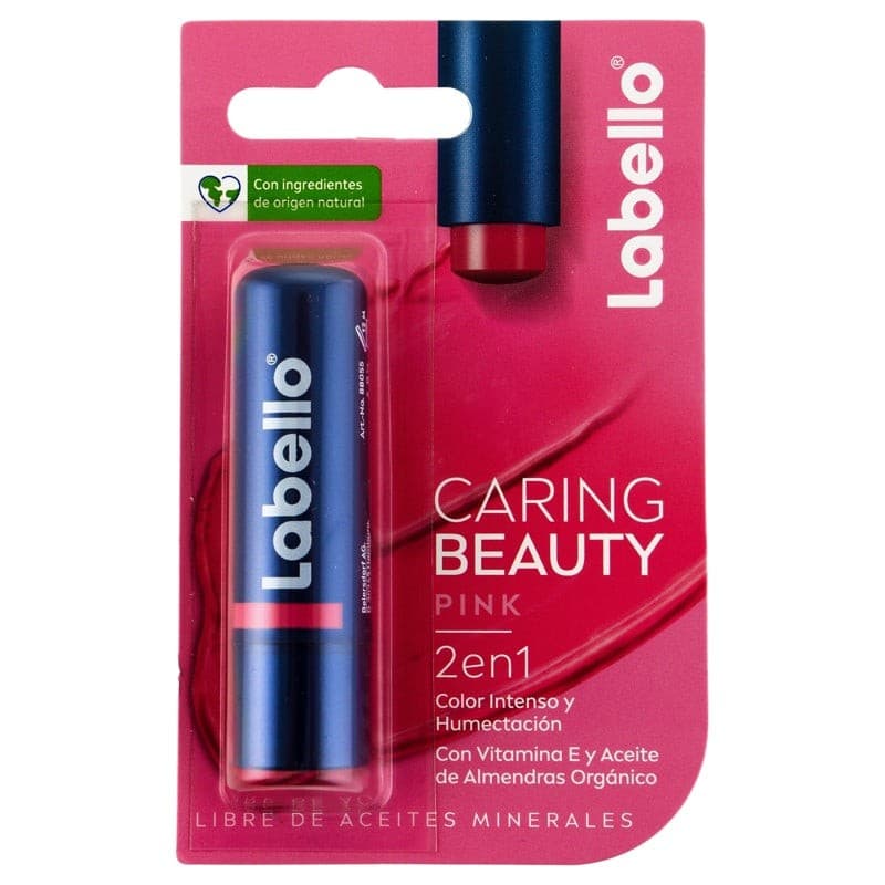 Labello Caring Beauty Pink 3en1 Blister C/1 Pza 4.8 G.