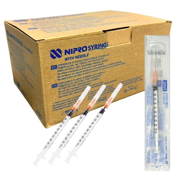 Jeringa 1ml. (nipro) Tuberculina C/aguja Desmontable 25gx16mm. C/1 Pza.