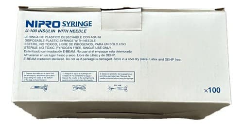 Jeringa 0.5ml. (nipro) Insulina C/aguja Integrada 31gx8mm. C/1 Pza.