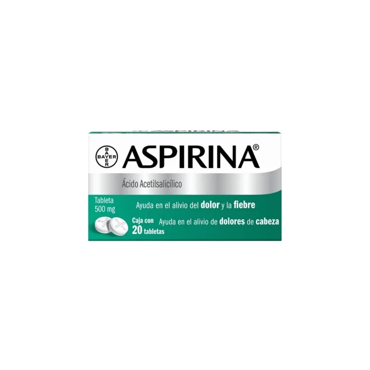 Aspirina C/ 20 Tabs. 500 Mg.