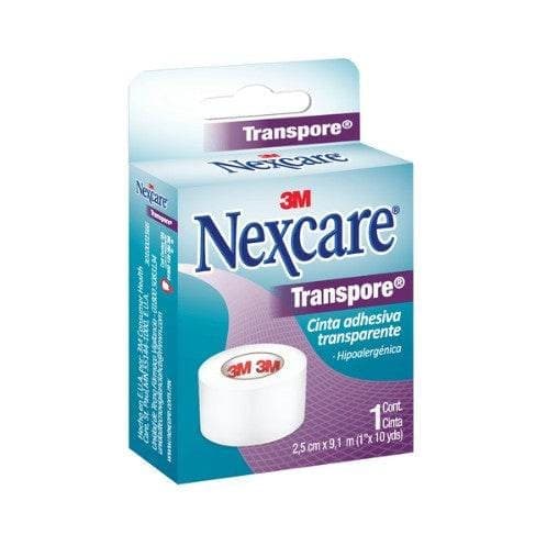 Nexcare Transpore Rollo Col. Transparente A: 2.50cm. X L: 9.10m. Bolsa C/1 Pza.