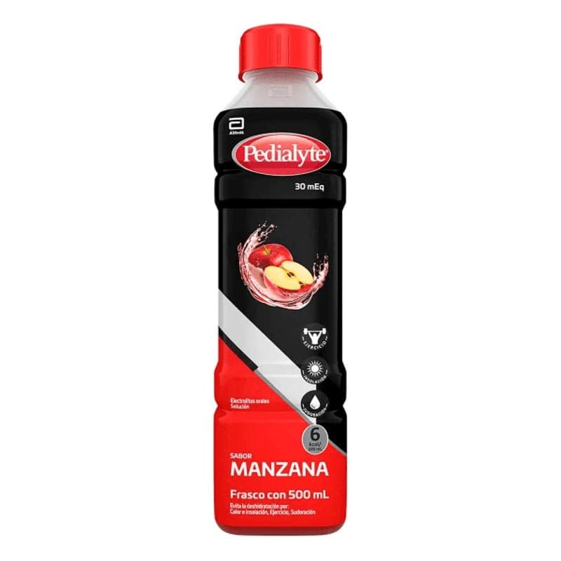 Pedialyte 30 Meq Solución Sabor Manzana Fco. 500 Ml.