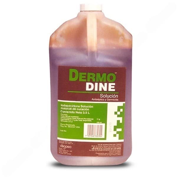 Dermodine Solución Antiséptica Tópica Env. 3.5 Lts. 11 G/100 Ml.