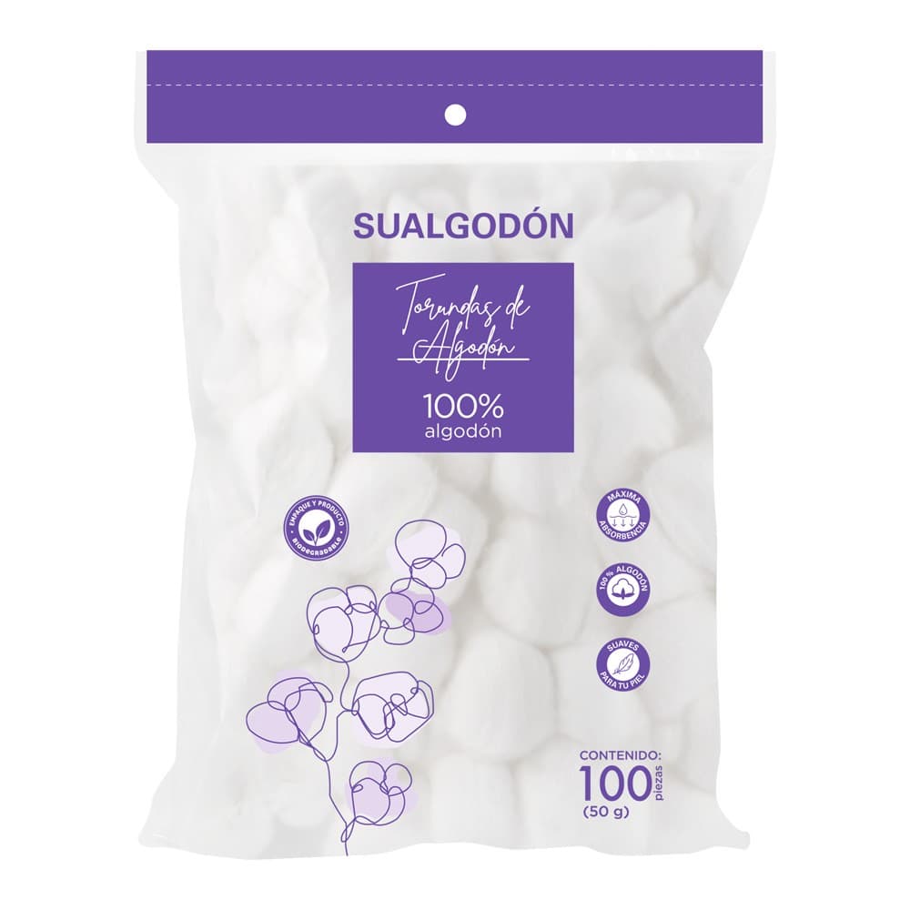 Sualgodón Torundas Bolsa C/100 Pzs.
