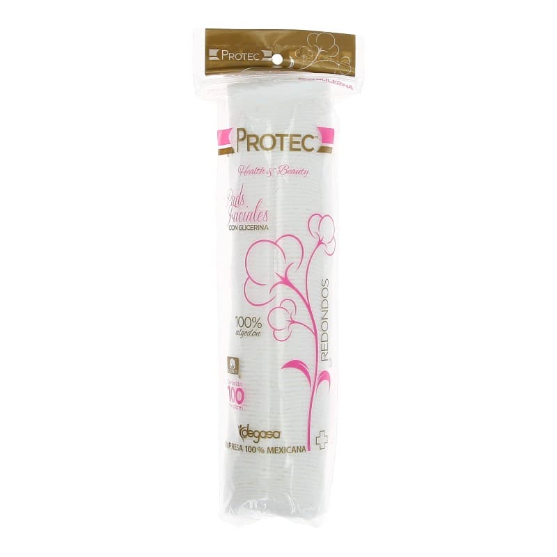 Pads Faciales C/glicerina (protec) Paq. C/100 Pzs.