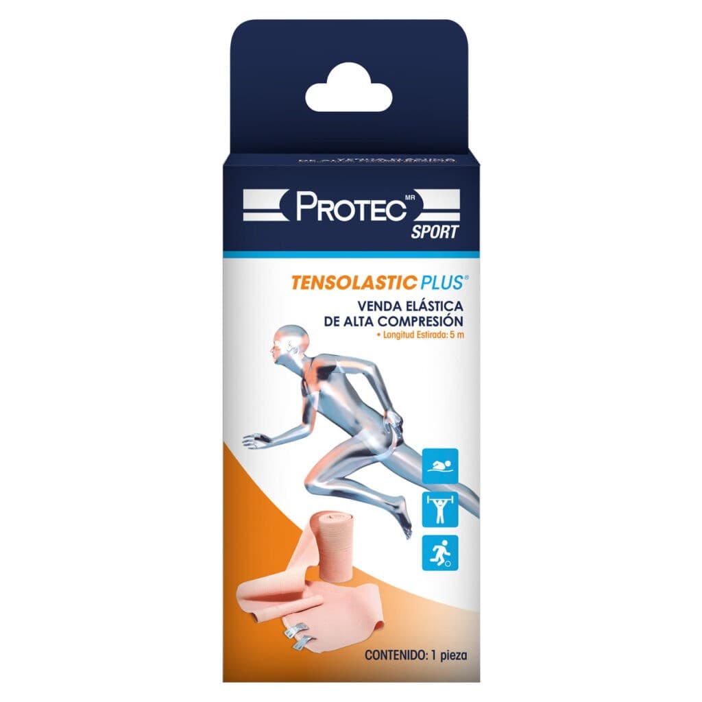 Protec Sport Venda Elástica A.c. A: 10cm. L: 5mt. C/1 Pza. (col. Naranja).