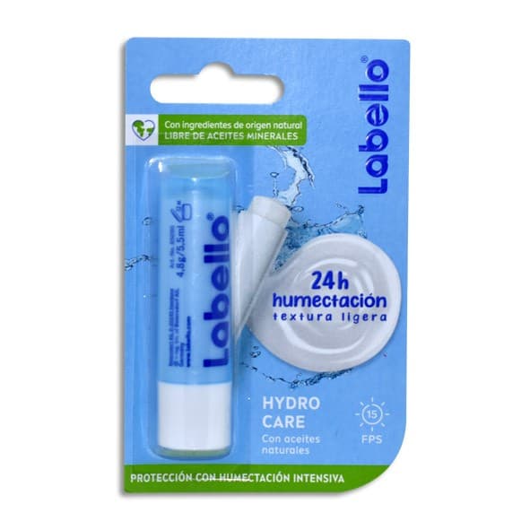 Labello 24h Protector Labial Hydro Care Fps 15 Blister C/1 Pza. 4.8 G.