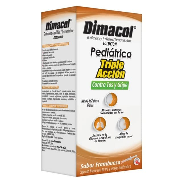 Dimacol Sol. Pedtco. Fco. 60 Ml. 2000-100-200 Mg/100 Ml.
