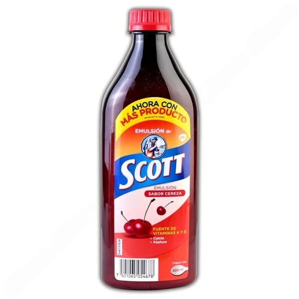 Emulsión de Scott Sabor Cereza Fco. 400 Ml.