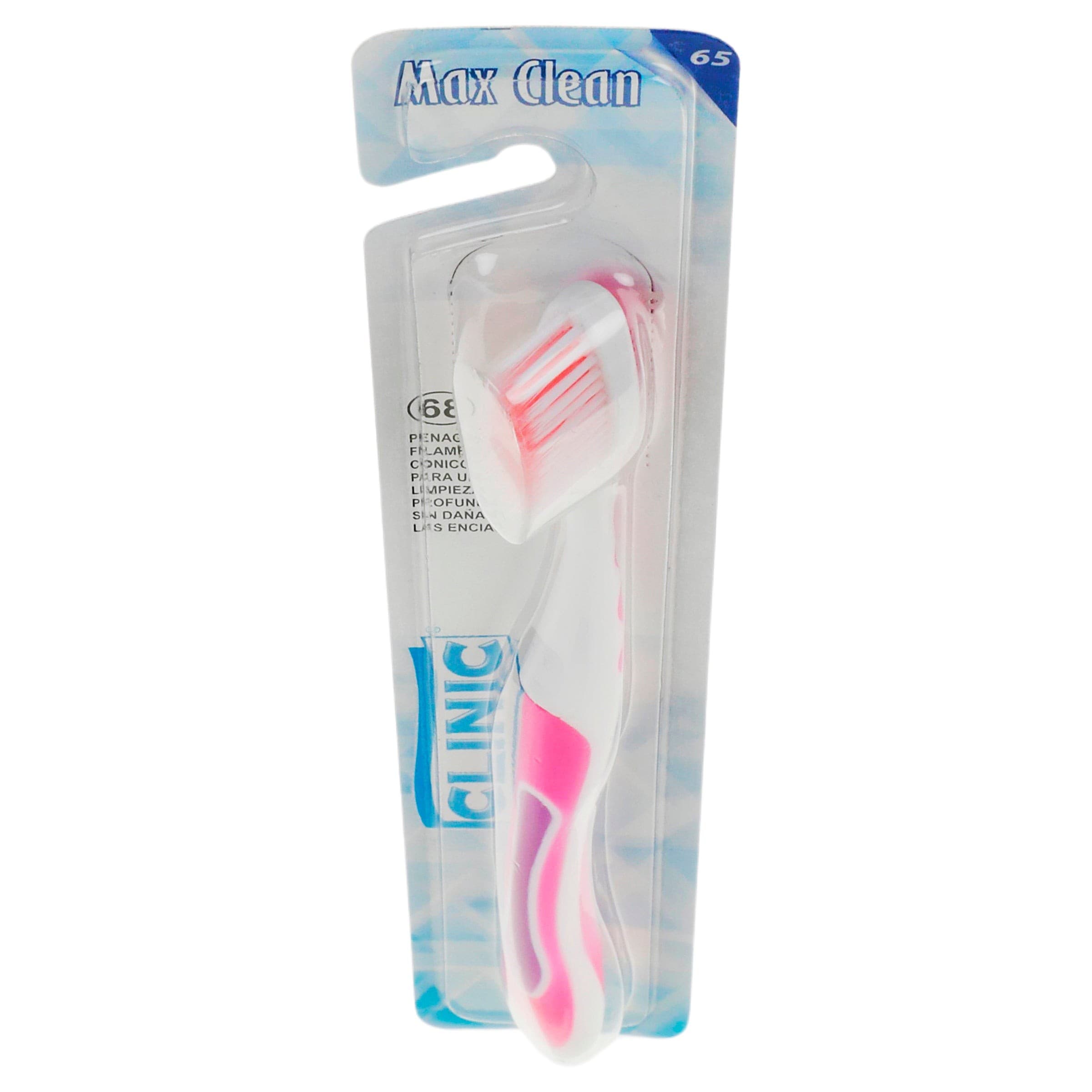 Cepillo Dental (clinic) Max Clean con Limpiador de Lengua Blister C/1 Pza.