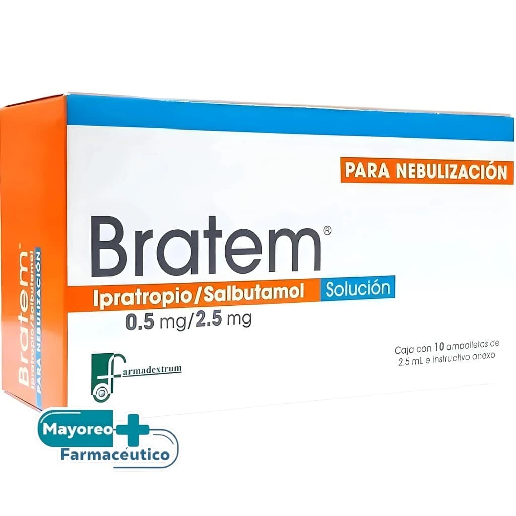 Bratem Sol. P/nebulización C/10 Amptas. 0.5-2.5 Mg/2.5 Ml.