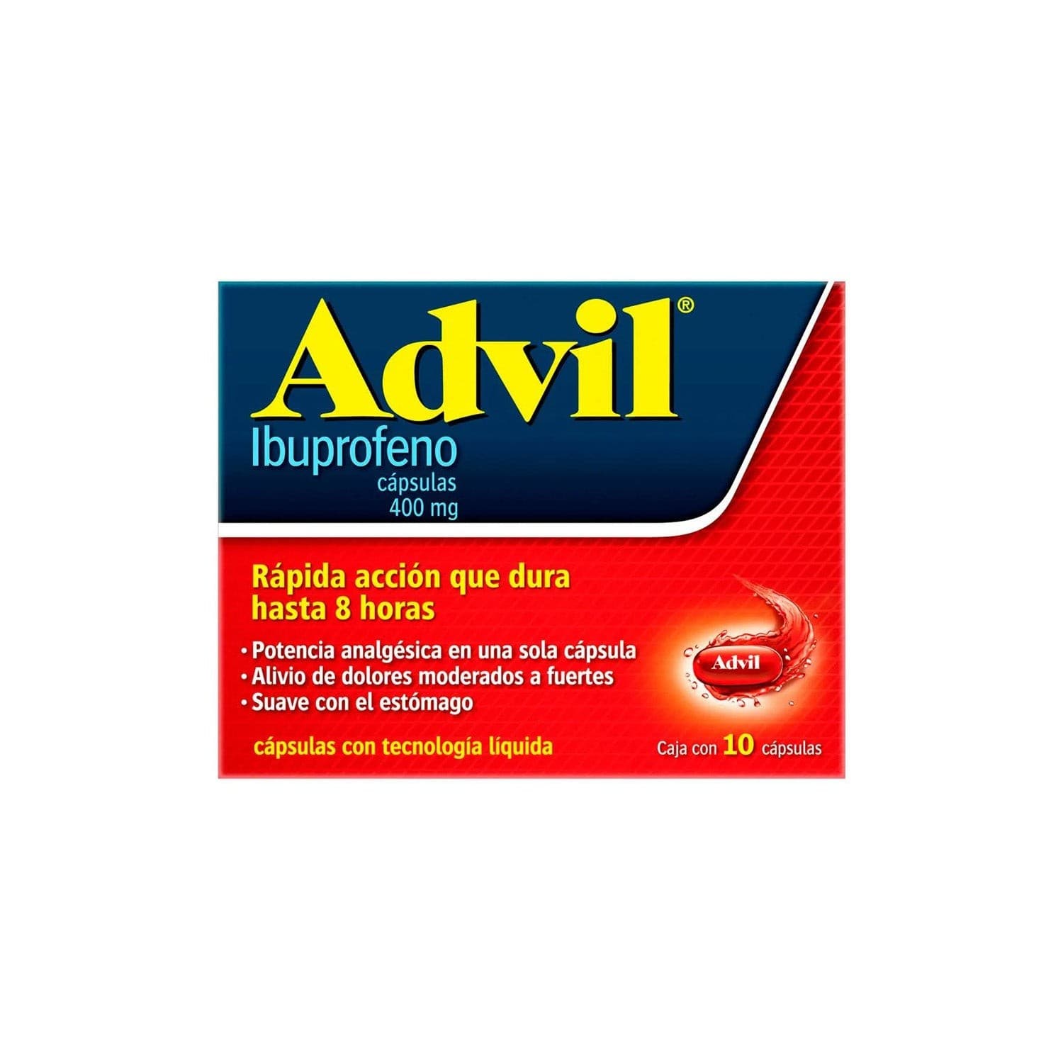 Advil Cja. C/10 Caps. 400 Mg.
