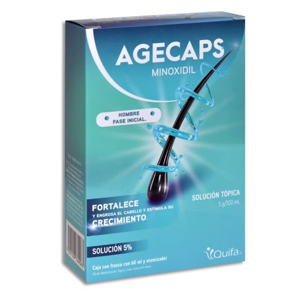 Agecaps Hombre F.i. Sol. Tópica 5% Fco. Atomizador C/60 Ml.