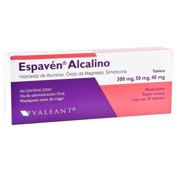 Espavén Alcalino C/50 Tabs. Sab. Menta 300/50/40 Mg.