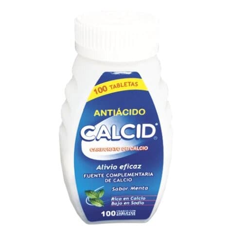 Calcid Sab. Menta Fco. C/100 Tabs. Mast. 500 Mg.