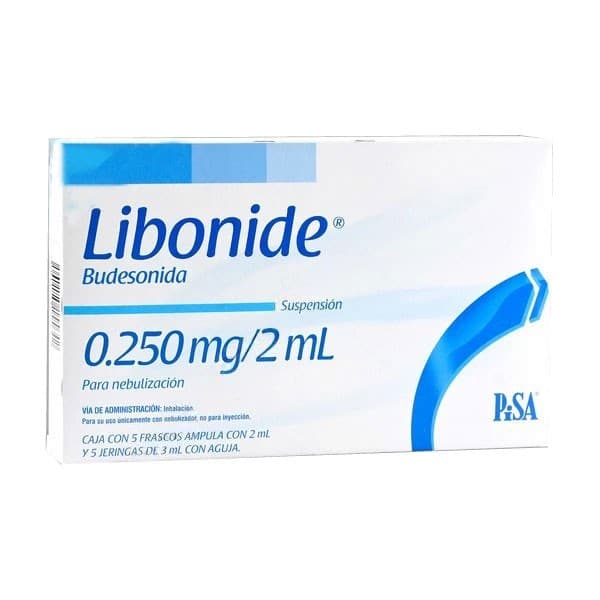Libonide Susp. P/nebn. C/5 Fcos. Amp. 0.250 Mg/2 Ml. y 5 Jeringas.
