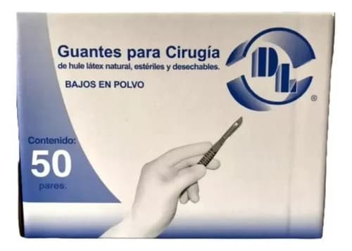 Guantes Látex para Cirugía Estéril (dl) Talla 8 C/1 Par.