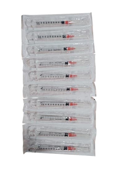 Jeringa 1ml. (dl) Insulina C/aguja Desmontable 29gx13mm. C/ 5 Pzs.
