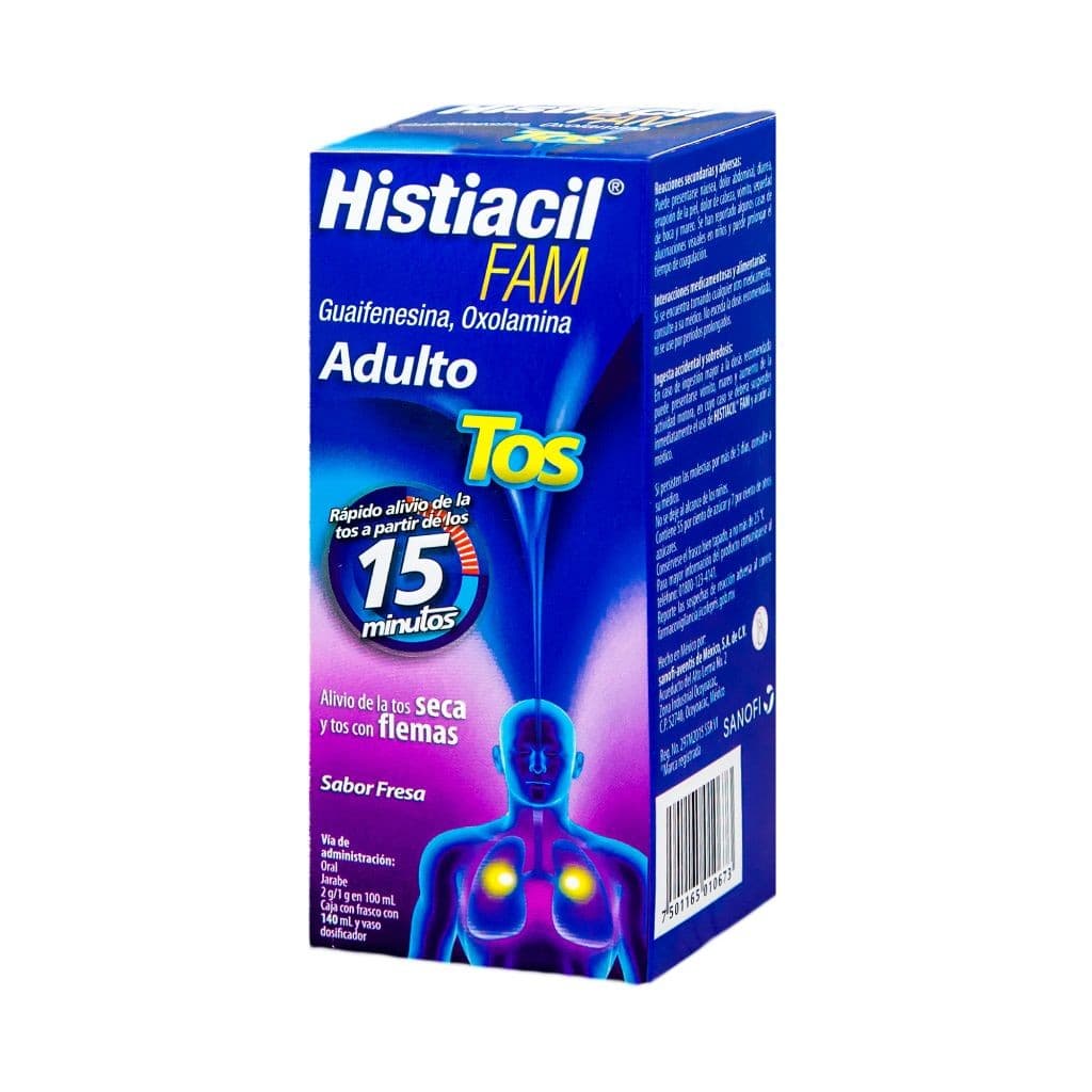 Histiacil Fam Jbe. Adulto Sab. Fresa Fco. 140 Ml. 2-1 G/100 Ml.