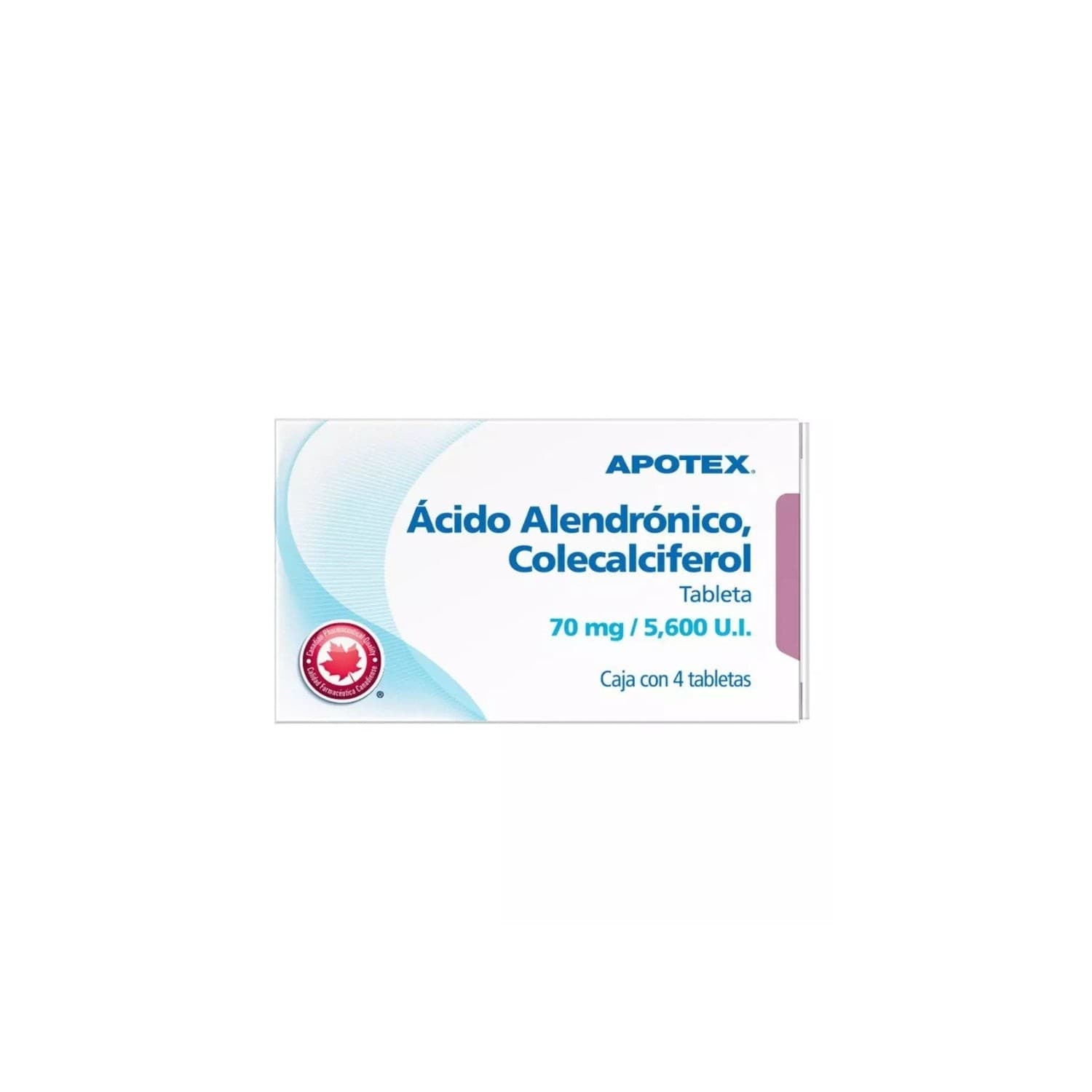 Ácido Alendrónico/colecalciferol C/4 Tabs. 70 Mg/5600 U.i.