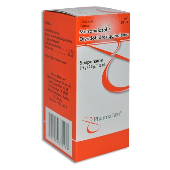 Metronidazol/diyodohna. (pharmagen) Susp. Fco. 120 Ml. 2.5-2.0 G/100 Ml.
