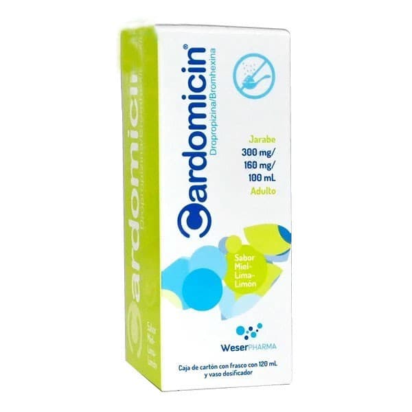 Cardomicin Jbe. Adulto Sab. Miel-lima-limón Fco. 120 Ml. 300-160 Mg/100 Ml.