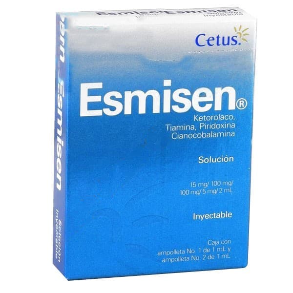 Esmisen Sol. Iny. C/2 Amptas. (1-2) 15-100-100-5 Mg/2 Ml.