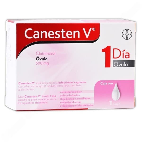 Canesten V 1 Día C/1 Óvulo 500 Mg.