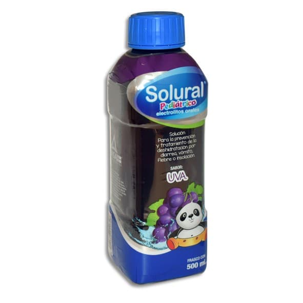 Solural Pediátrico Electrolitos Orales Sol. Sab. Uva 500 Ml.
