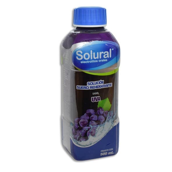 Solural Suero Rehidratante Sabor Uva 500 Ml.