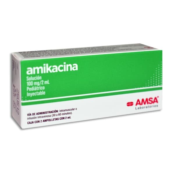 Amikacina Pediátrico (amsa) Sol. Iny. C/2 Amptas. 100 Mg/2 Ml.