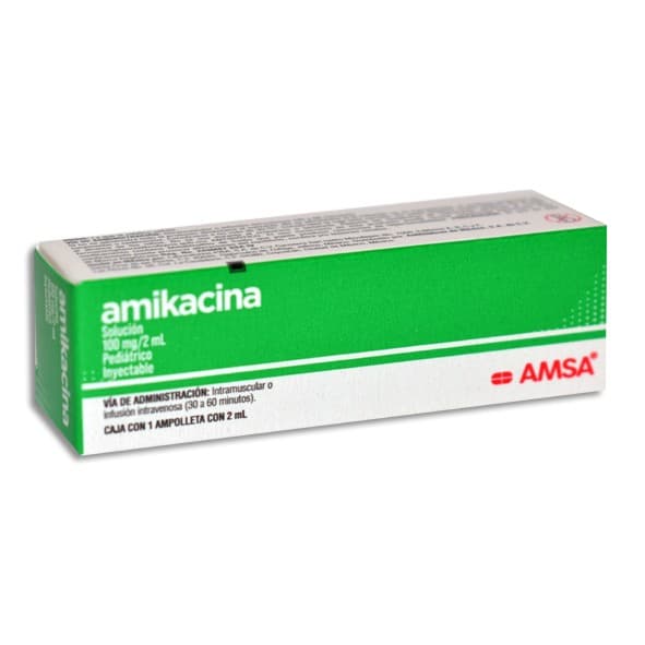 Amikacina Pediátrico (amsa) Sol. Iny. C/1 Ampta. 100 Mg/2 Ml.