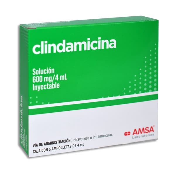 Clindamicina (amsa) Sol. Iny. C/5 Amptas. 600 Mg/4 Ml.