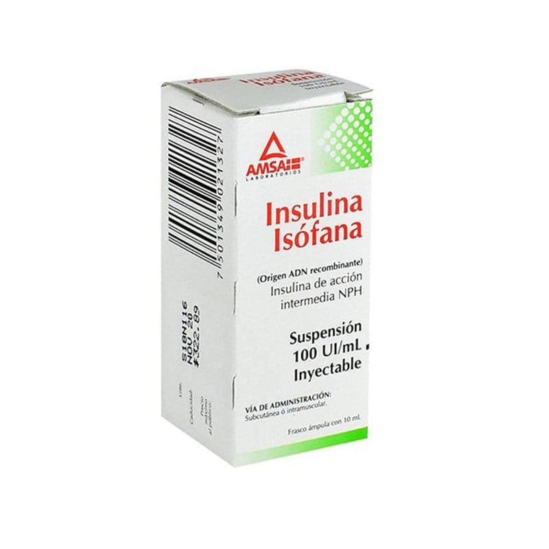 Insulina H. R. Isófana (amsa) Susp. Iny. C/1 Fco. Amp. 10 Ml. 100 Ui/1 Ml.