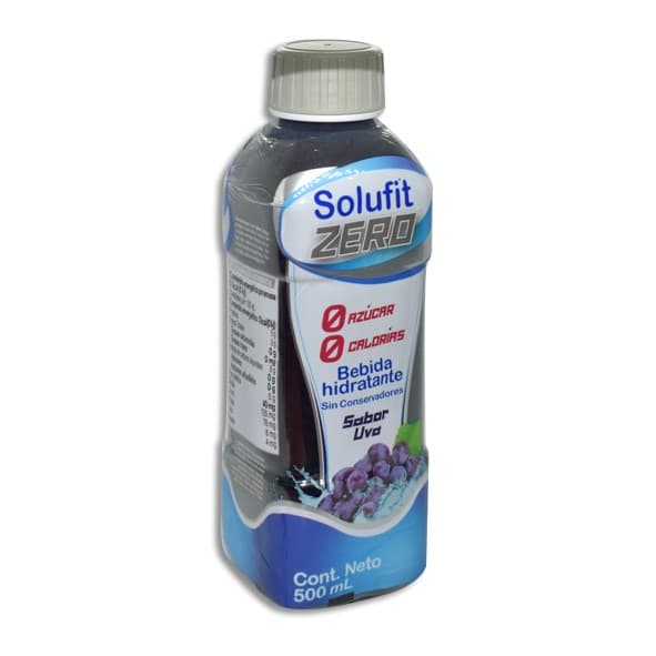 Solufit Zero Bebida Hidratante Sabor Uva 500 Ml.