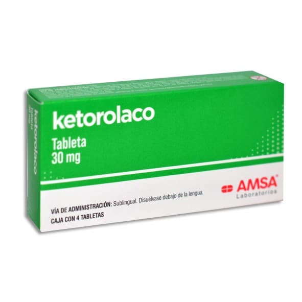 Ketorolaco (amsa) C/4 Tabs. Sublinguales 30 Mg.