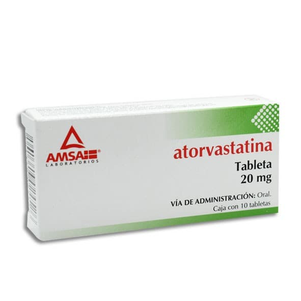 Atorvastatina (amsa) C/10 Tabs. 20 Mg.