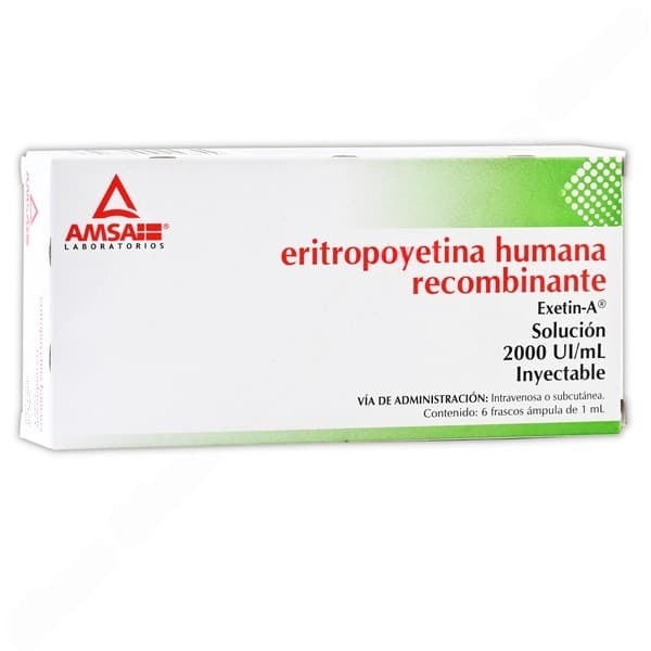 Eritropoyetina Hna. Recbnte. (amsa) Sol. Iny. C/6 Fco. Amp. 2000 Ui/1 Ml.